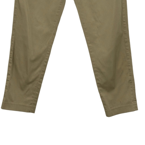 Amanda+Chelsea Beige Tan Flat Front Stretch Low-Rise Straight Ankle Pants Size 2 - Picture 5 of 10